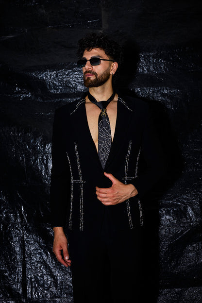 Silver Web Avant-Garde Tuxedo Set