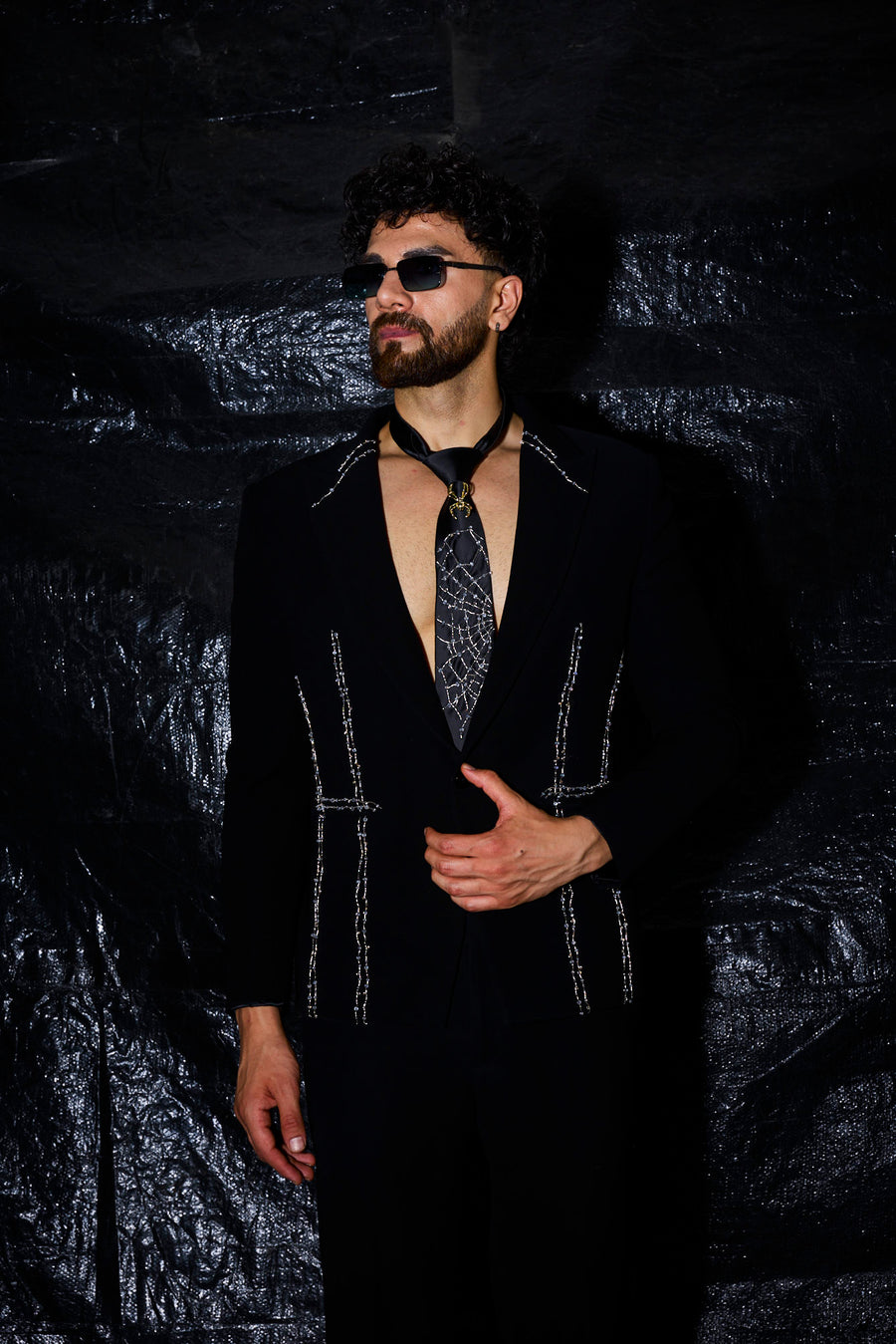 Silver Web Avant-Garde Tuxedo Set