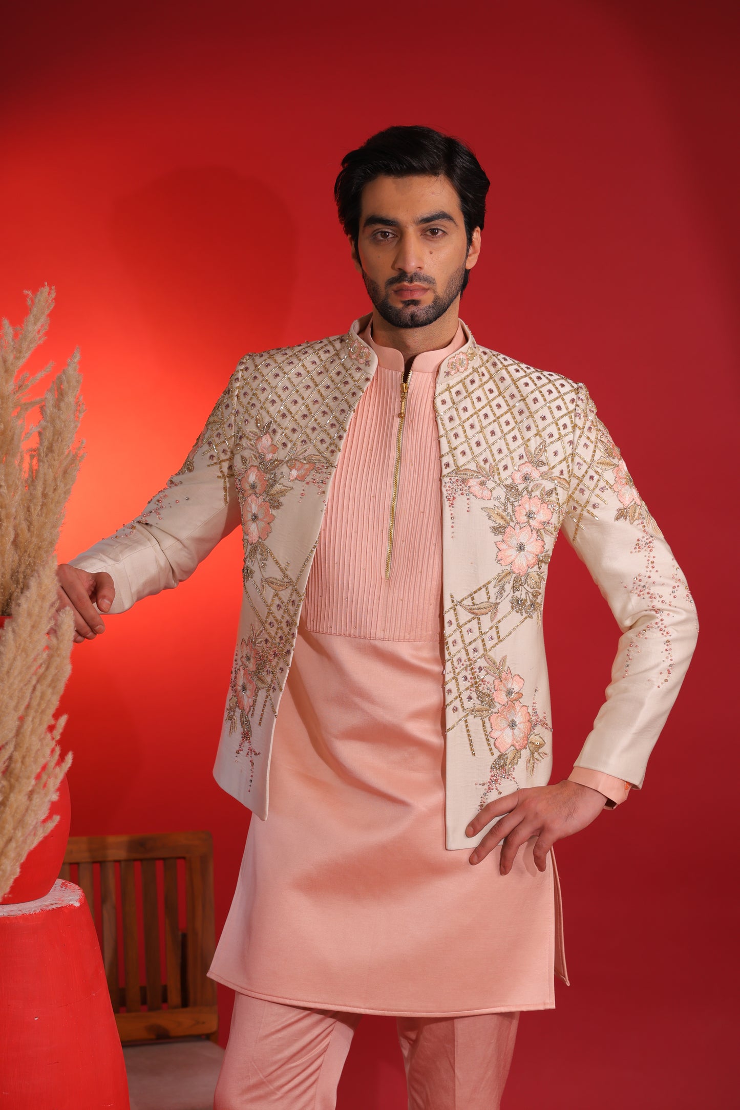 The Imperial Bloom Open Jacket Ensemble