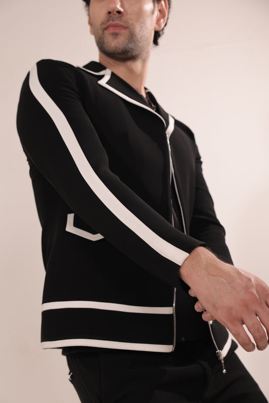 Aethel Contrast-Line Tailored Set