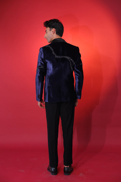The Cobalt Luxe Embroidered Tuxedo