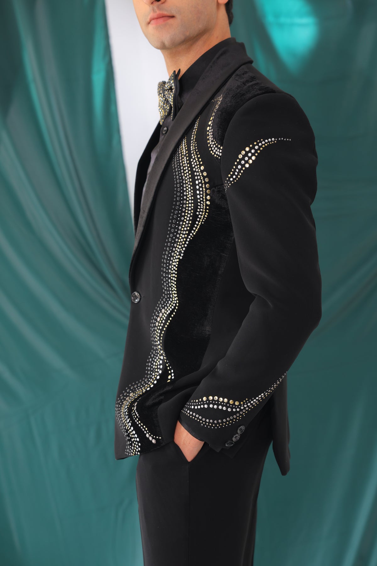 The Celestial Wave Rhinestone Tuxedo