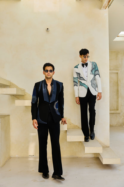 Cobalt Linea Embroidered Tuxedo Set