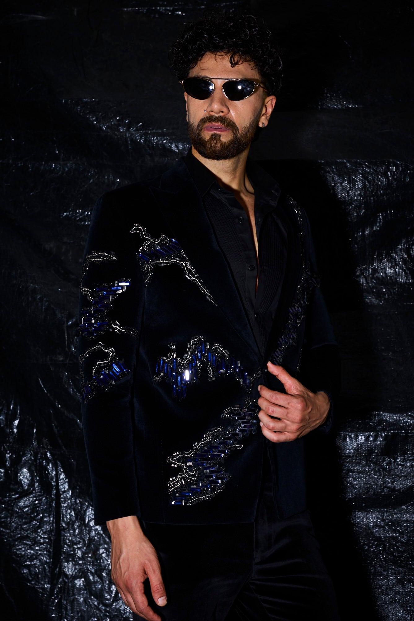 Velvet Sapphire Tuxedo Set