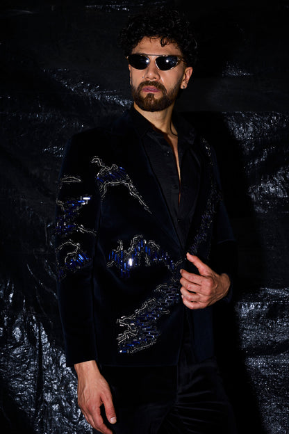 Velvet Sapphire Tuxedo Set