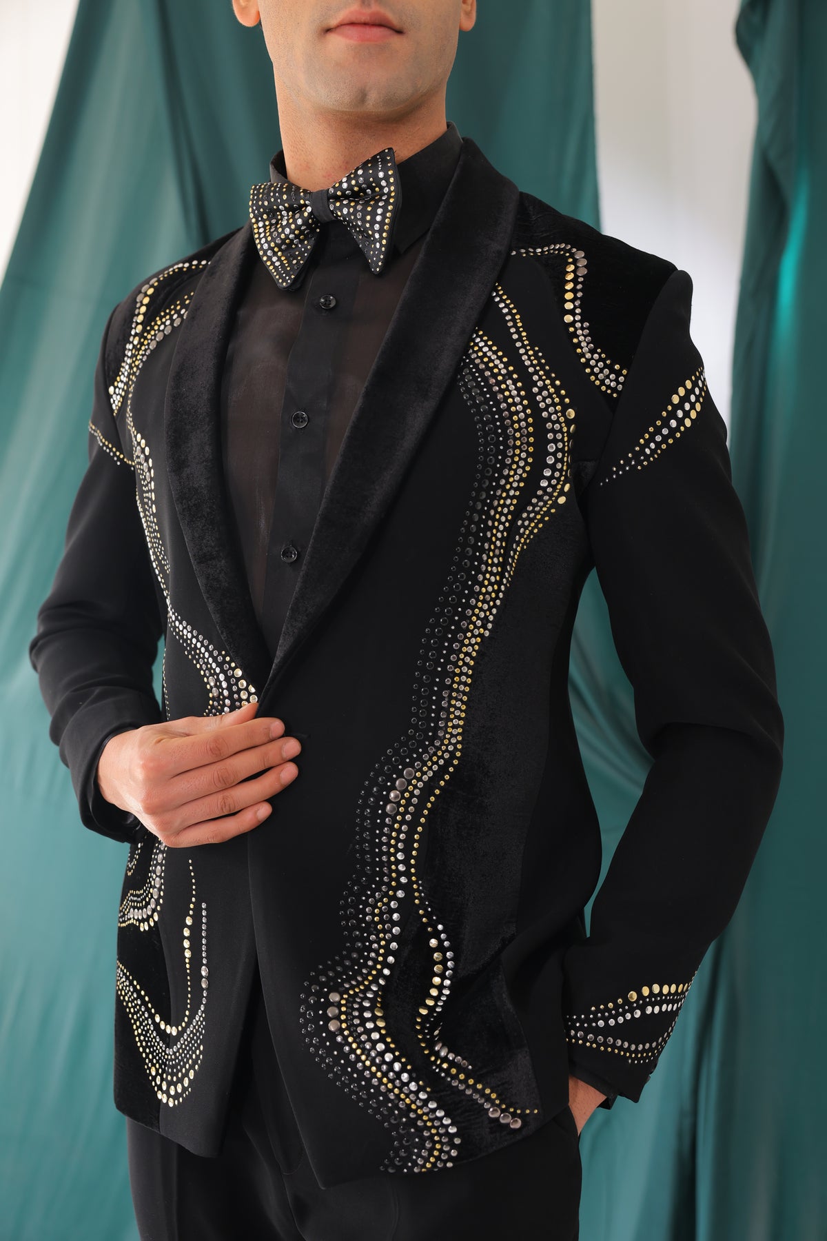 The Celestial Wave Rhinestone Tuxedo