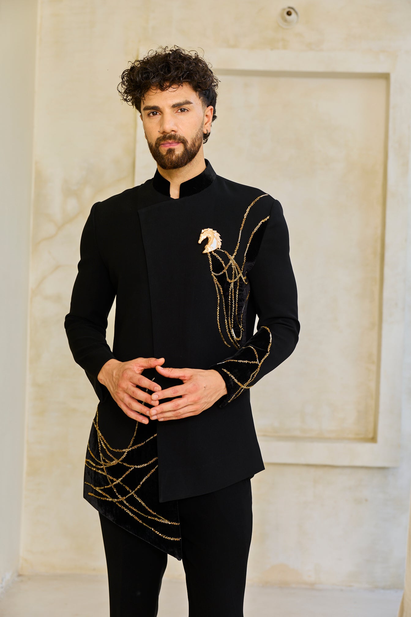The Majestic Stallion Embroidered Ensemble