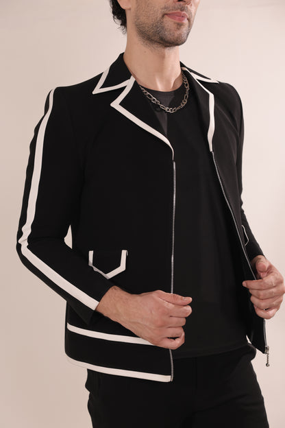 Aethel Contrast-Line Tailored Set