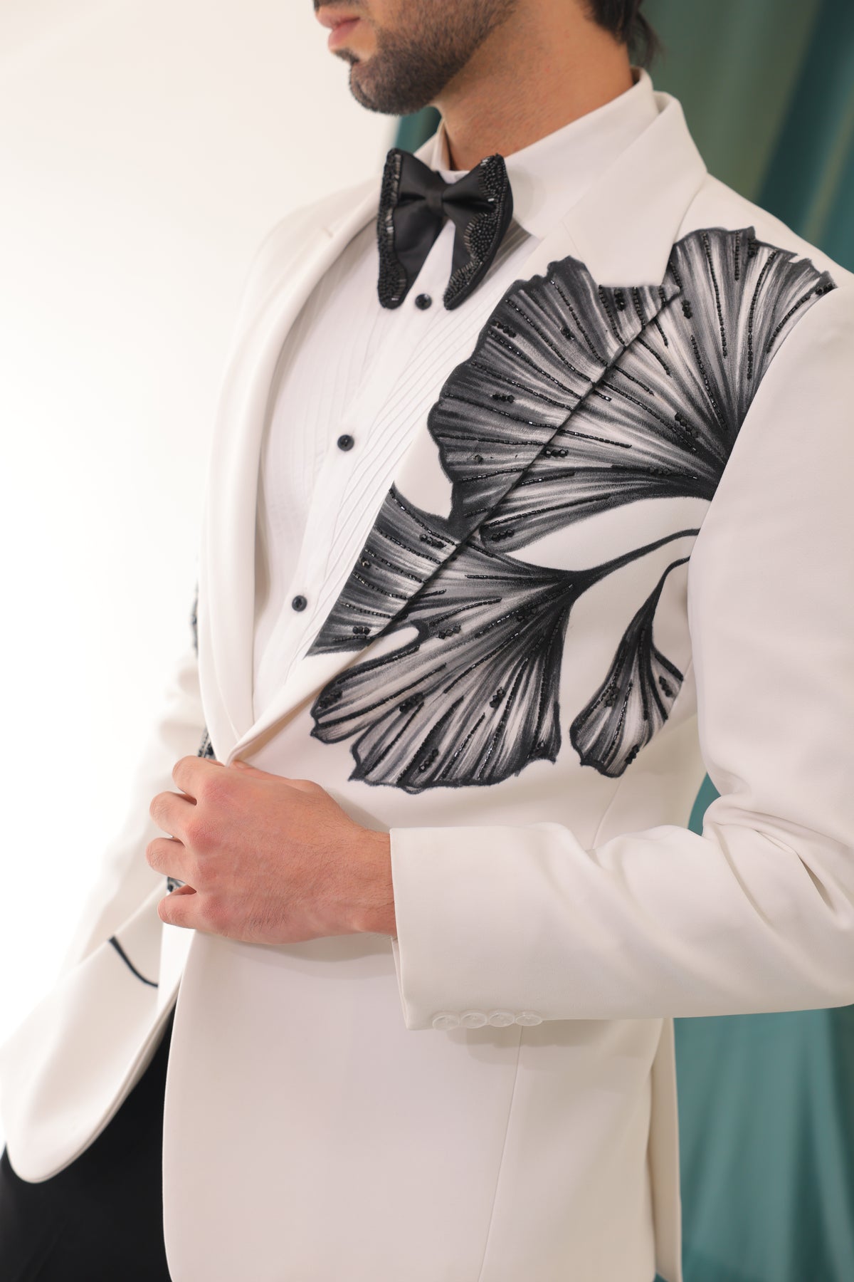 Botanical Monochrome Tuxedo Set