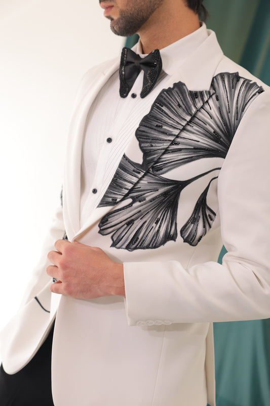 Botanical Monochrome Tuxedo Set