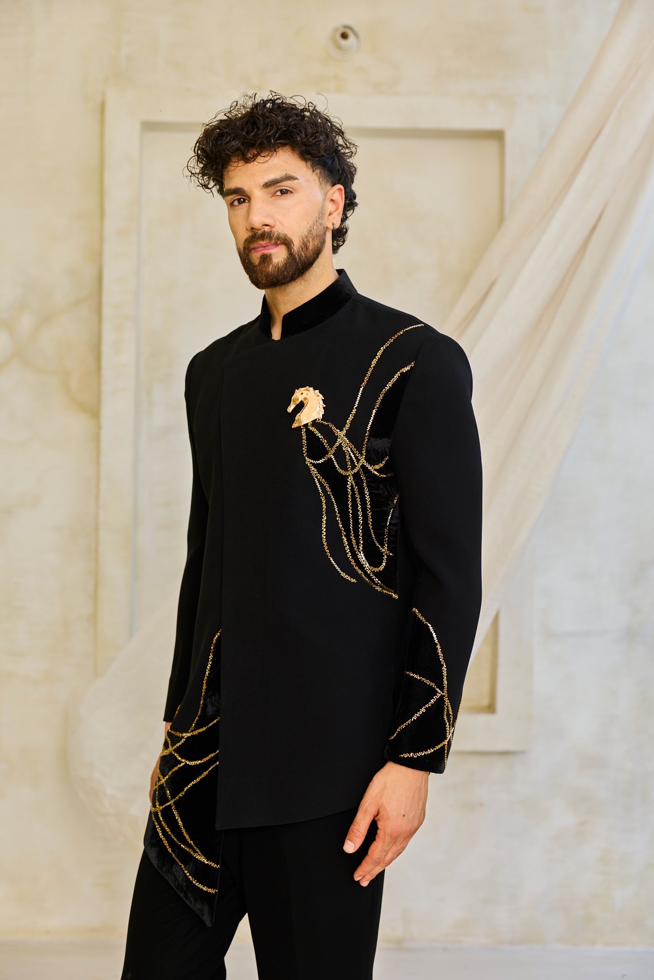 The Majestic Stallion Embroidered Ensemble