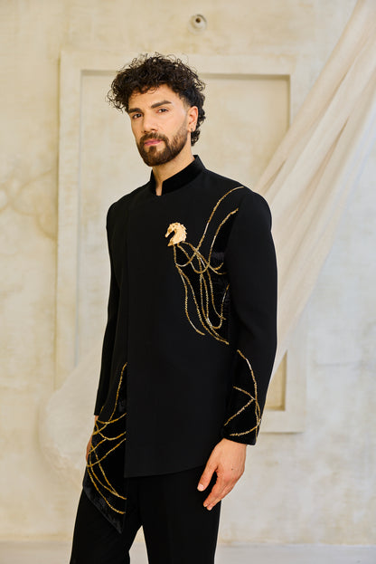 The Majestic Stallion Embroidered Ensemble