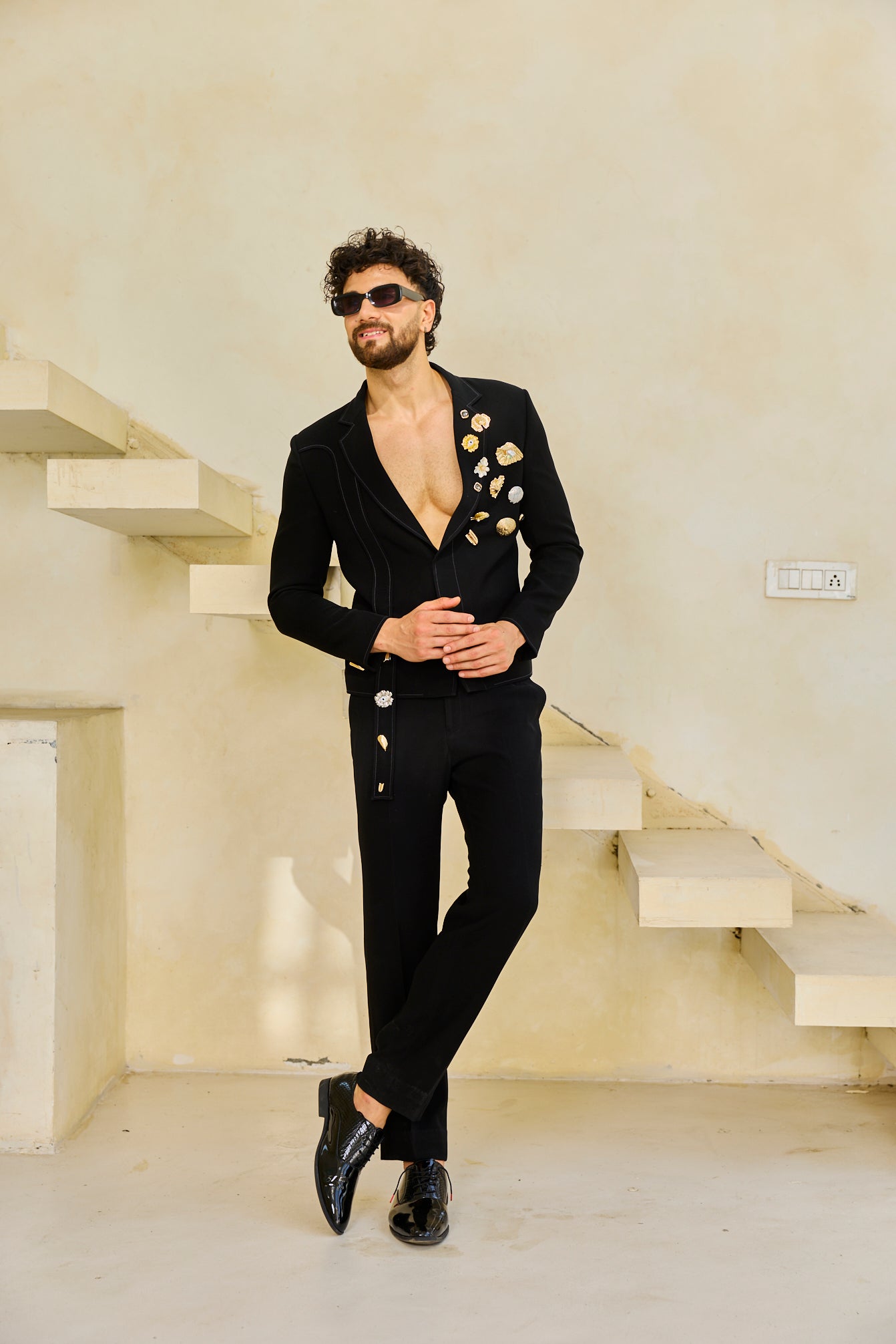 The Obsidian Marine Embellished Suit