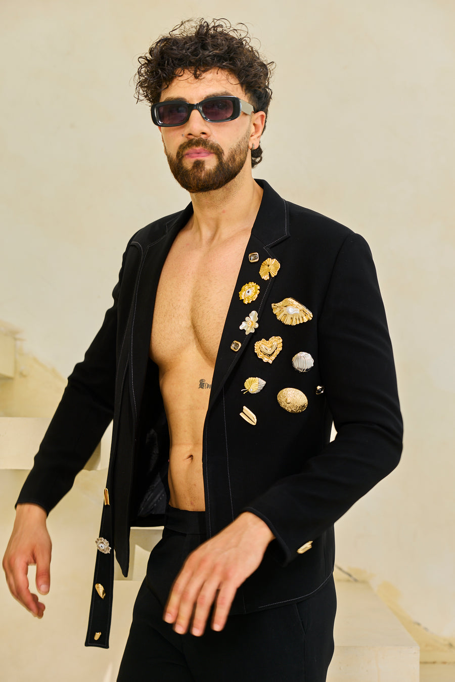 The Obsidian Marine Embellished Suit