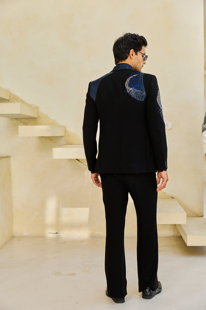Cobalt Linea Embroidered Tuxedo Set